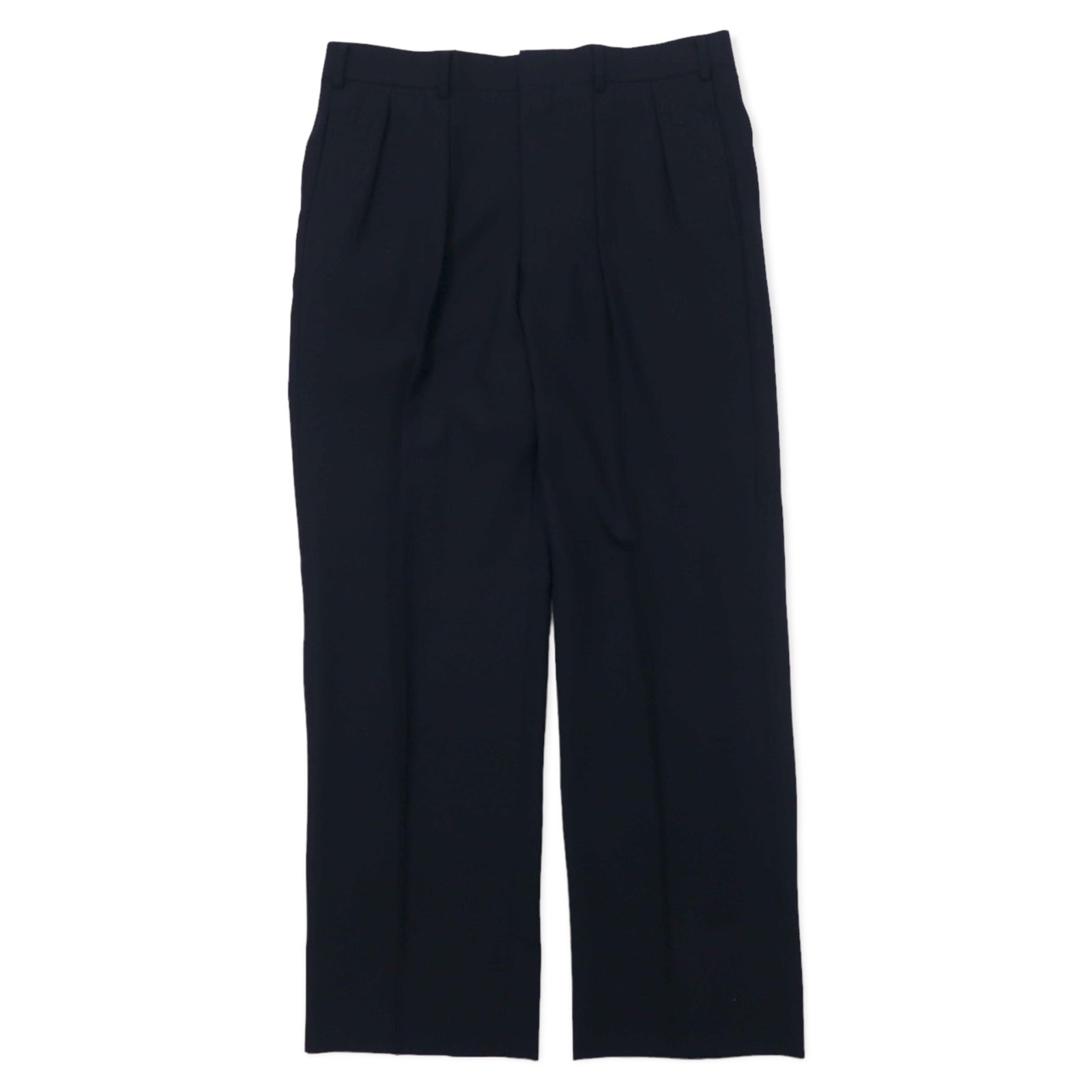 BURBERRY Pantaloni a gamba dritta a 2 pieghe 88 Blu scuro Lana Gabardine Prodotto in Giappone
