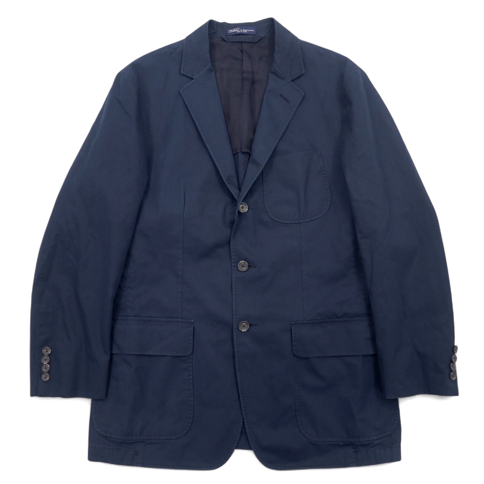 Polo by Ralph Lauren Giacca sartoriale 3 bottoni L blu navy cotone
