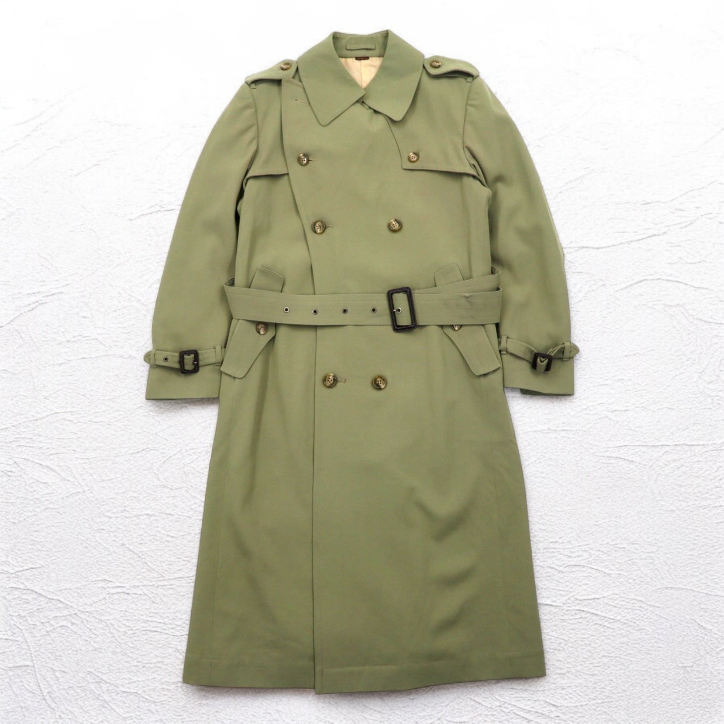 Vintage Anni '80 Trench Coat Made in Japan SANYO (BLUE FLAG) Trench Coat Doppiopetto Anni '80 Taglia M con Cintura Made in Japan