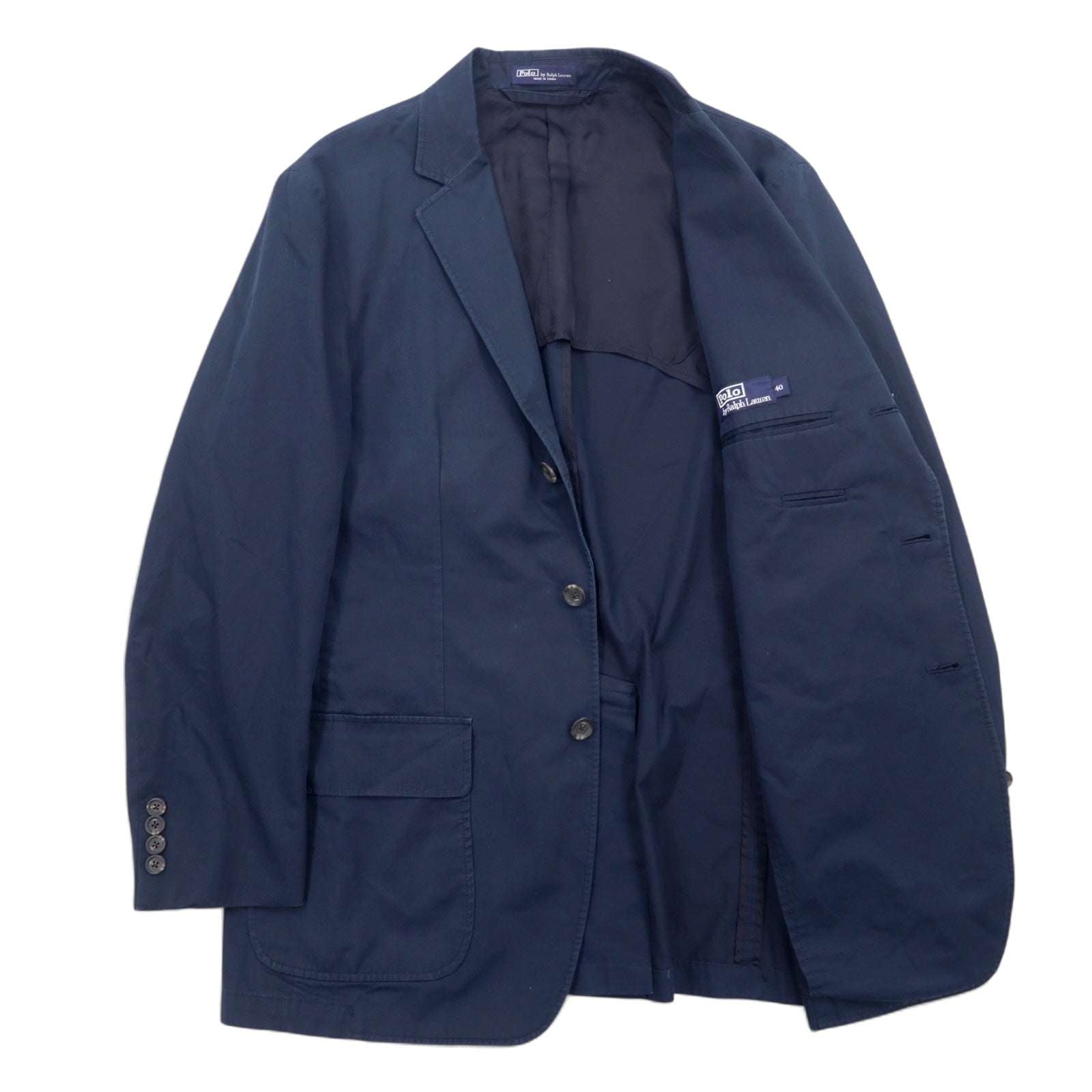 Polo by Ralph Lauren Giacca sartoriale 3 bottoni L blu navy cotone