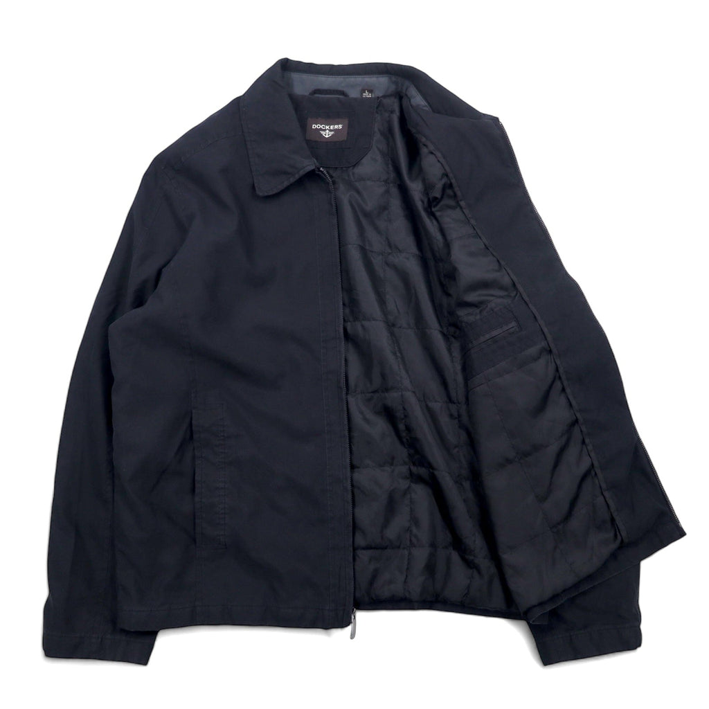 DOCKERS (Levi's) Giacca Harrington in pelle scamosciata, taglia L, colore nero, poliestere