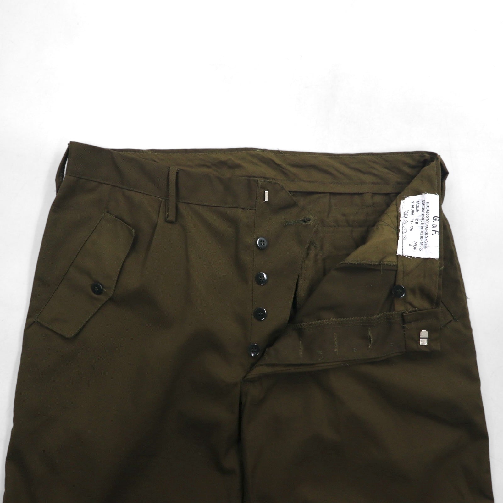Italian Army Anni '90 Double Knee Pantaloni Paracadutisti L Khaki Cotone Militare G.DI F.