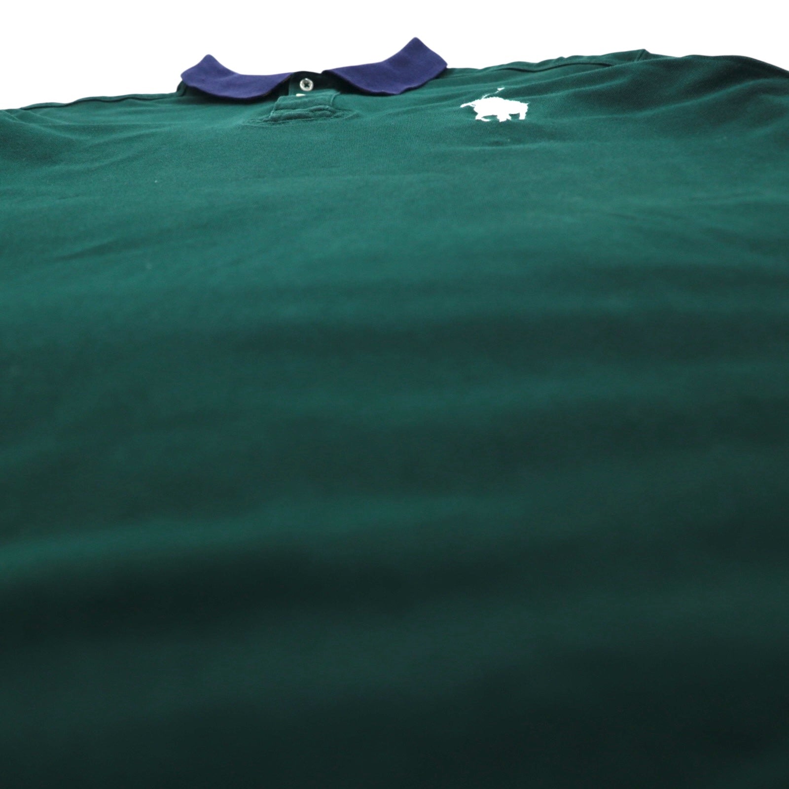 Polo Ralph Lauren Anni '90 Big Pony Ricamato Polo 2XL Verde Cotone Piquet