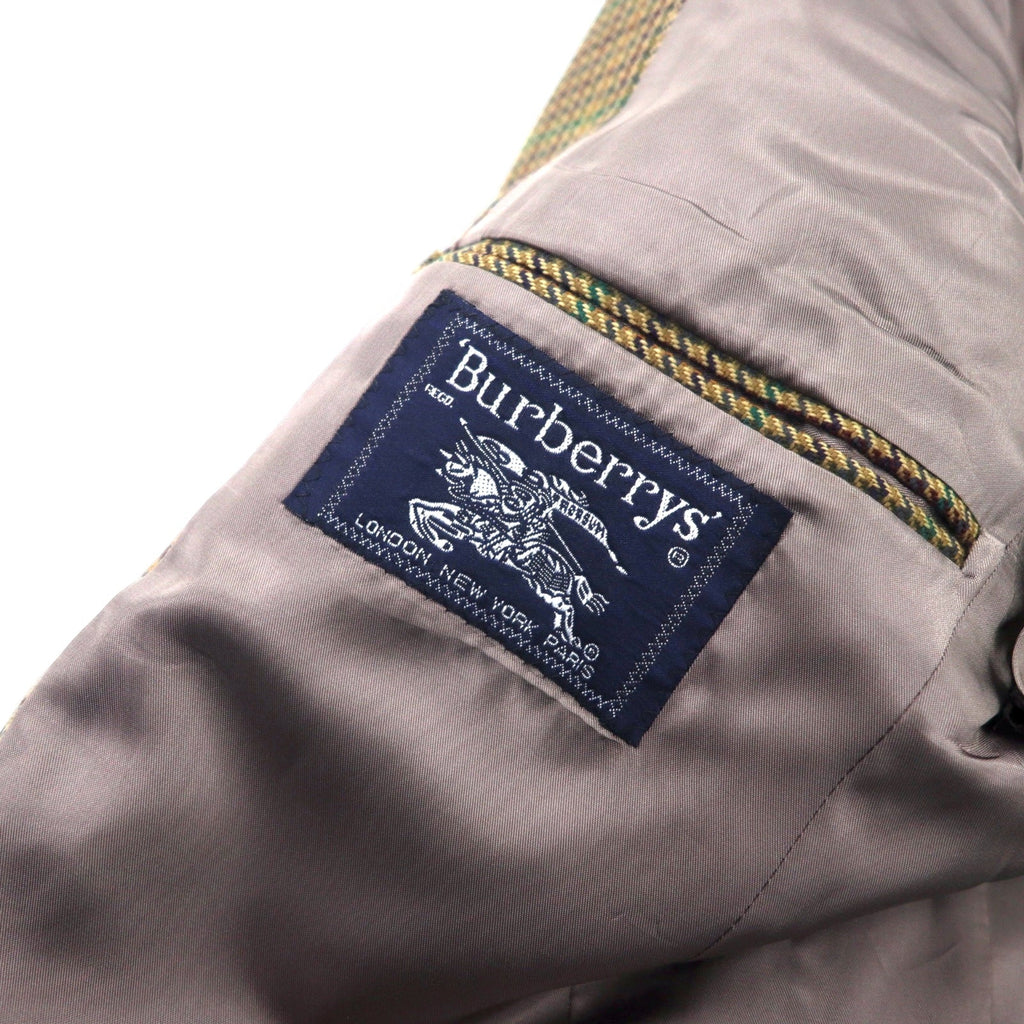 Burberrys USA製 オールド ガンクラブグレンチェック 2B テーラードジャケット L ベージュ ウール