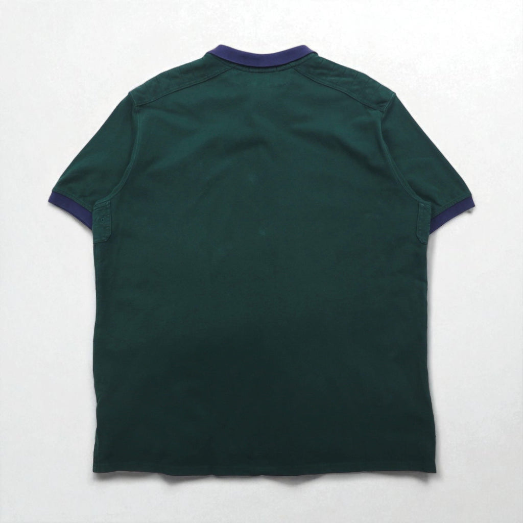 Polo Ralph Lauren Anni '90 Big Pony Ricamato Polo 2XL Verde Cotone Piquet