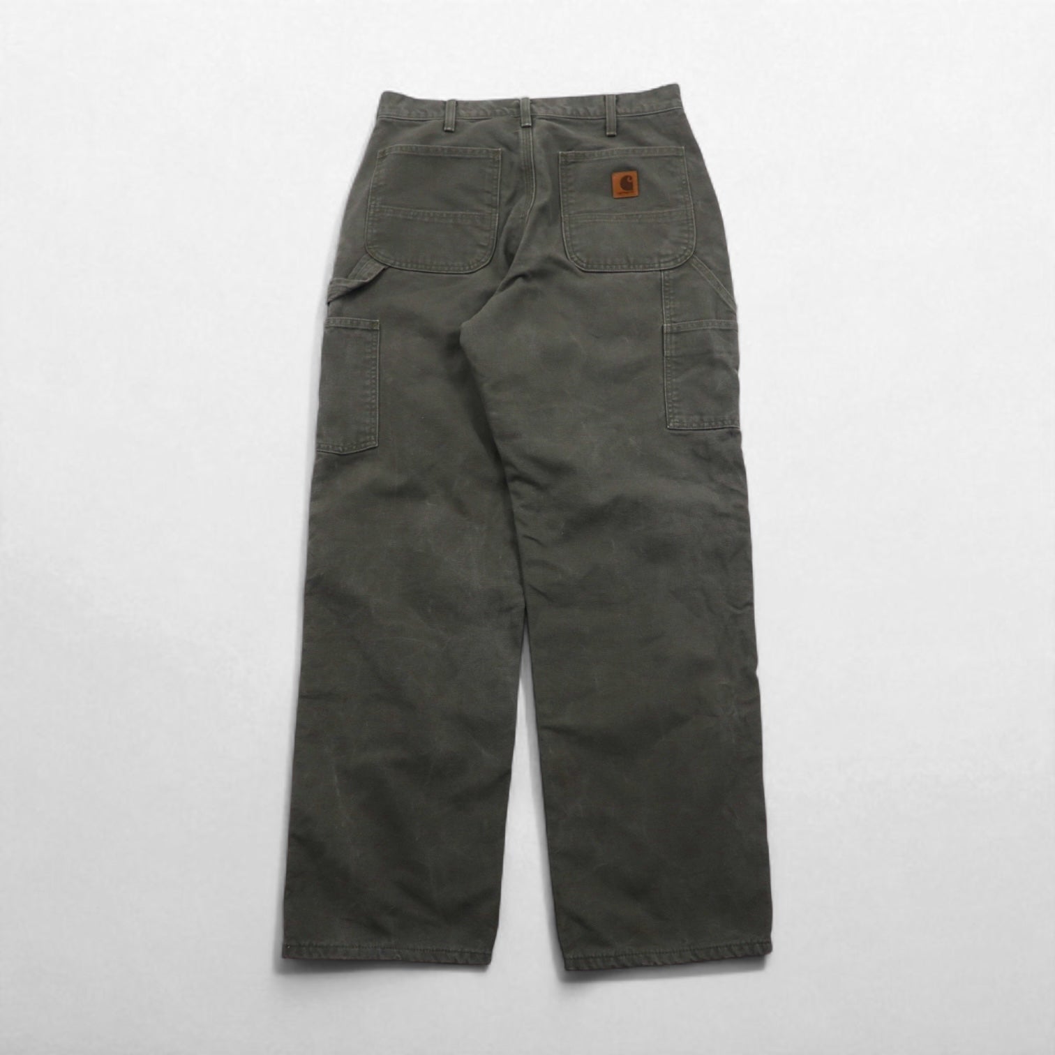 Carhartt Pantaloni da Lavoro Utility Loose Fit in Tela Lavata, Taglia M, Colore Cachi, Modello B111, Pantaloni da Pittore, Made in Mexico