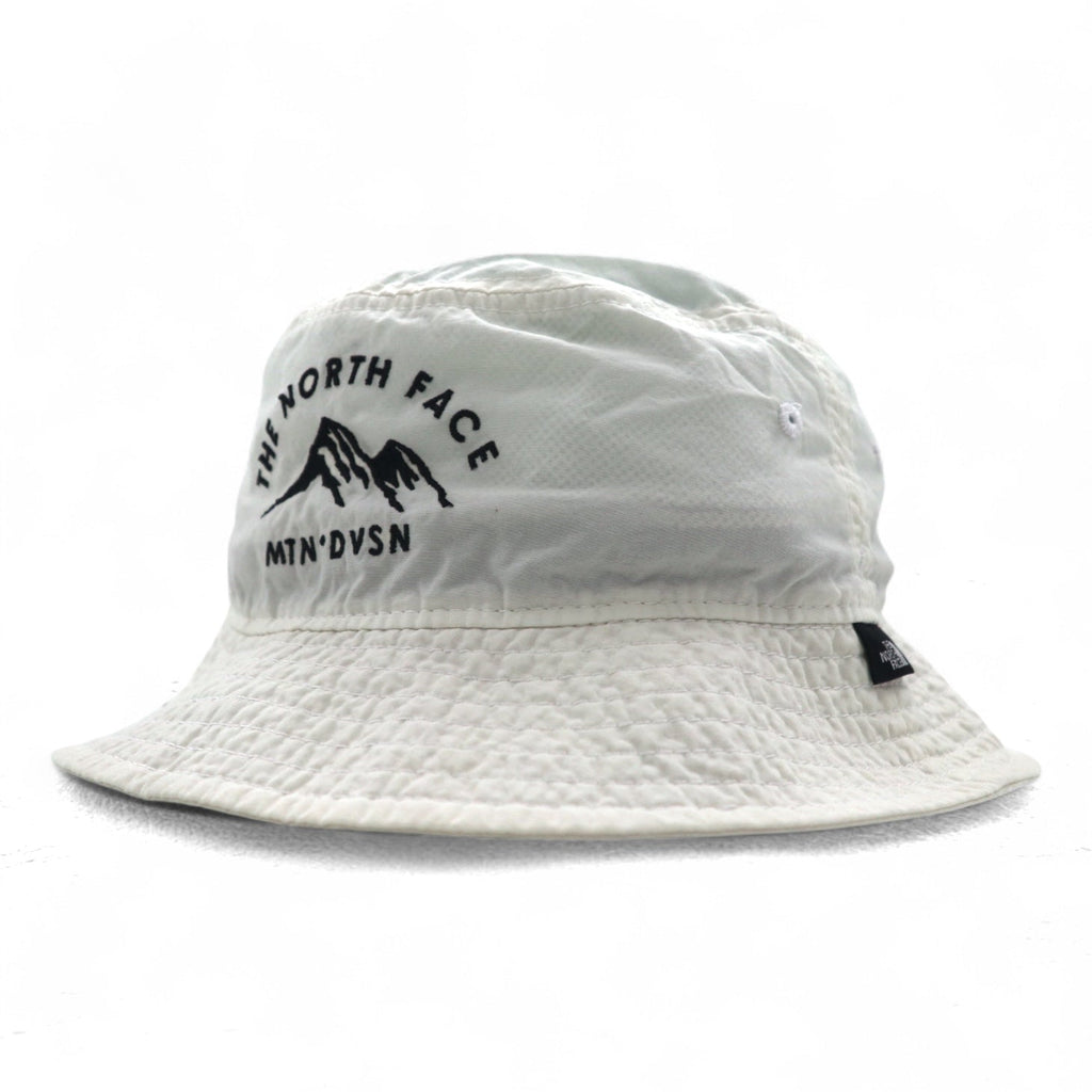 THE NORTH FACE UV Care Stitch Hat Bucket Hat M Bianco Nylon Ricamo Coulisse NN01629