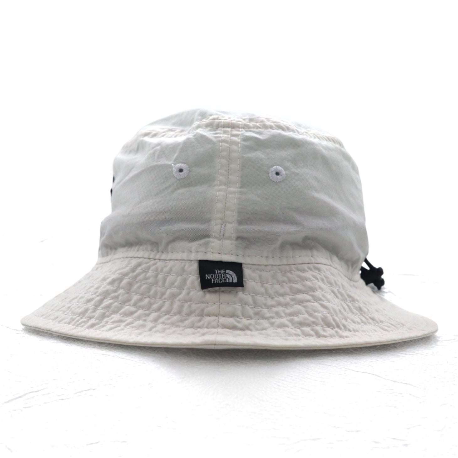 THE NORTH FACE UV Care Stitch Hat Bucket Hat M Bianco Nylon Ricamo Coulisse NN01629