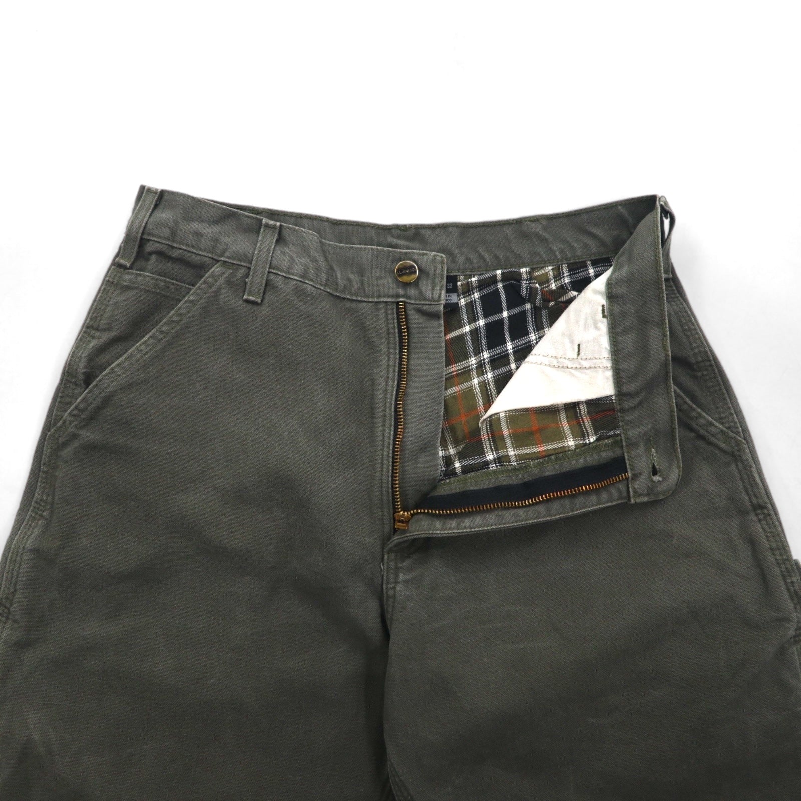 Carhartt Pantaloni da Lavoro Utility Loose Fit in Tela Lavata, Taglia M, Colore Cachi, Modello B111, Pantaloni da Pittore, Made in Mexico