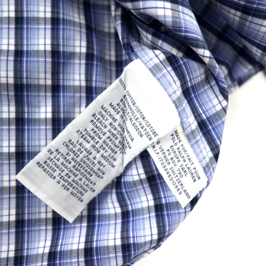 Polo by Ralph Lauren Camicia elegante anni '90 L Blu a quadri Cotone WESTERTON