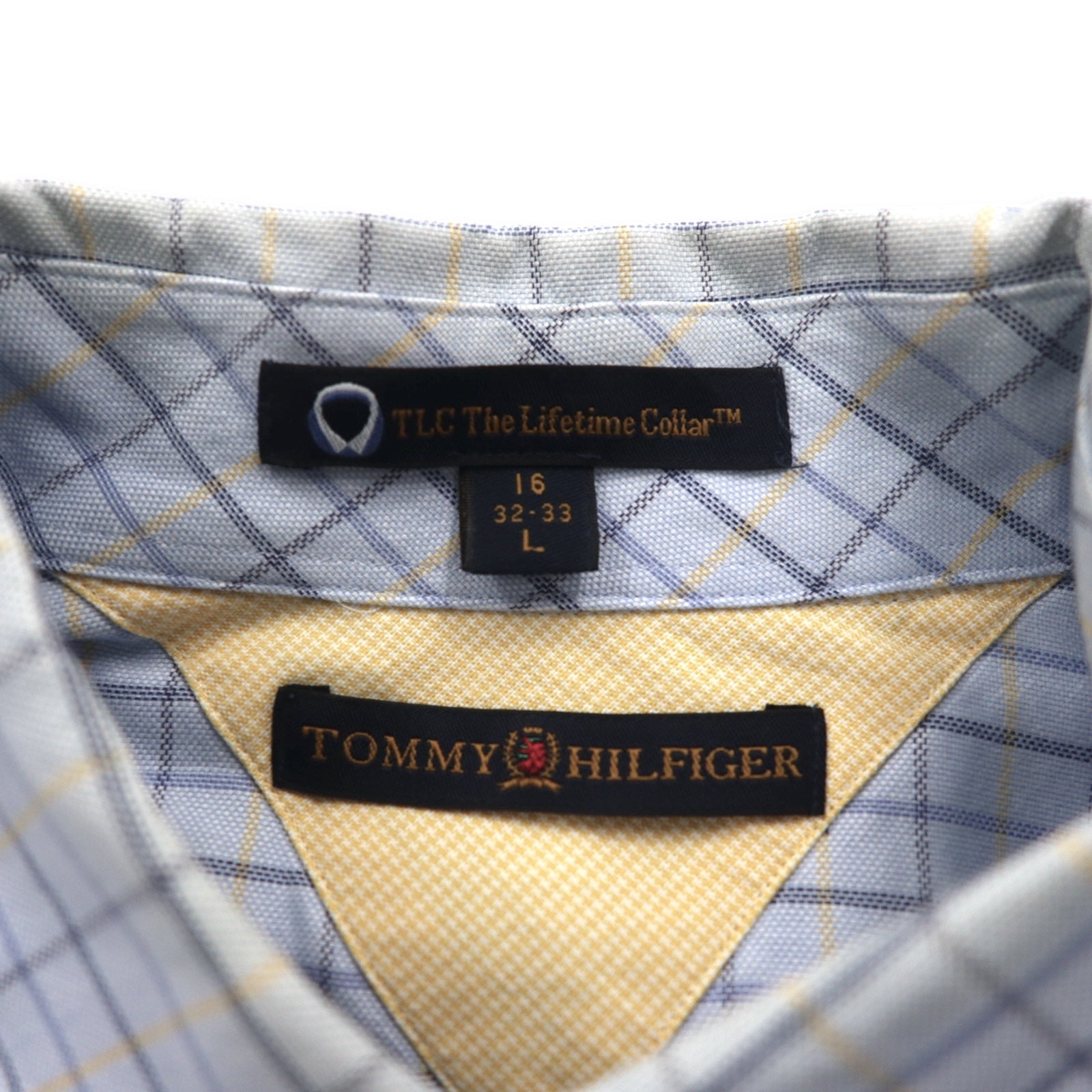 TOMMY HILFIGER 90年代 ビッグサイズ ボタンダウンシャツ L ブルー ウィンドペンチェック