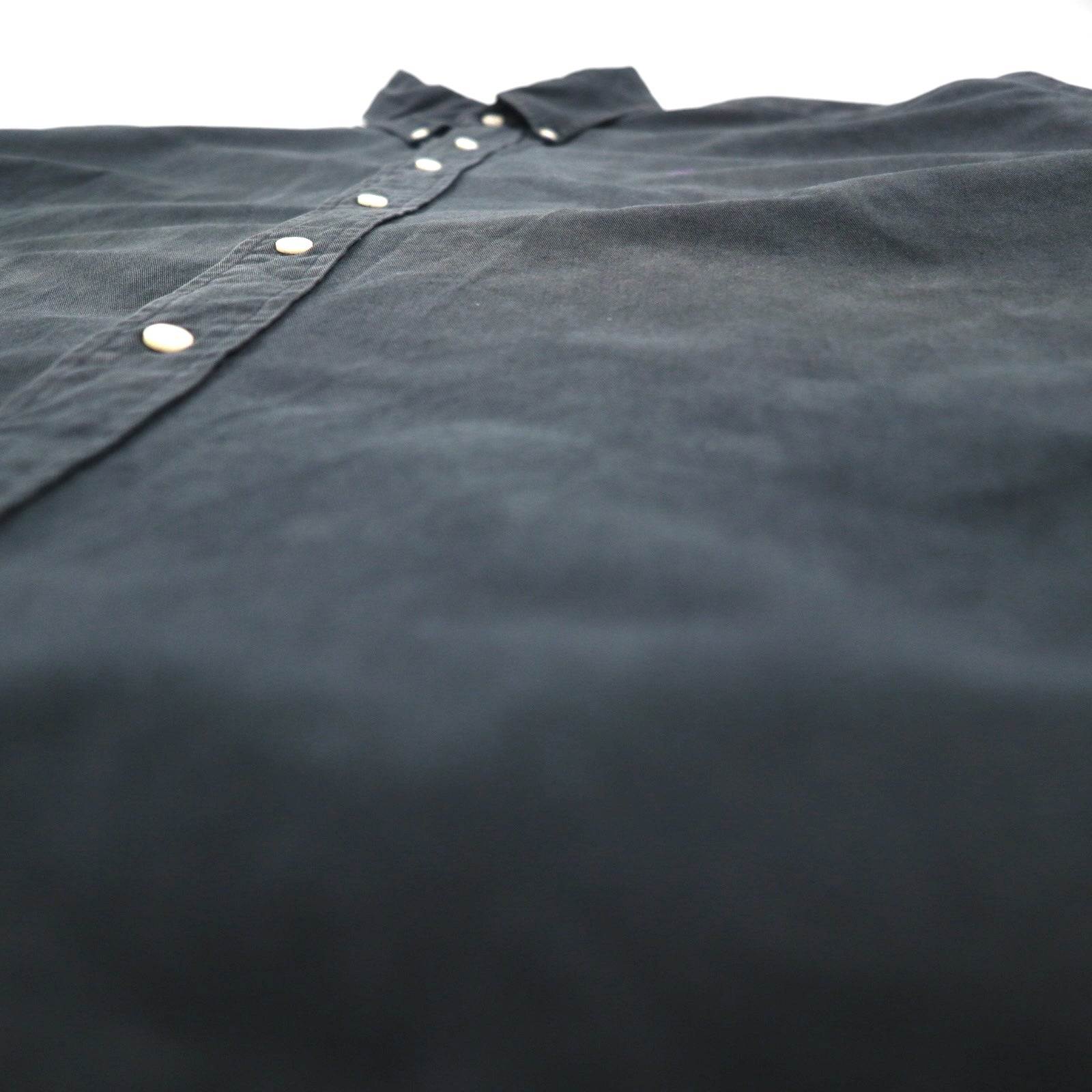 Ralph Lauren anni '90 BLAKE Camicia a maniche corte button-down XL Cotone Ricamo piccolo pony nero