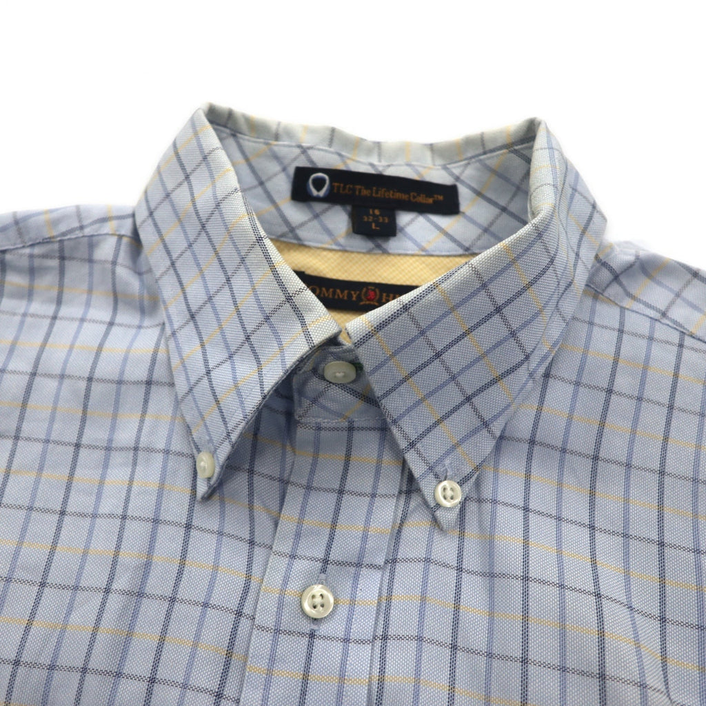 TOMMY HILFIGER 90年代 ビッグサイズ ボタンダウンシャツ L ブルー ウィンドペンチェック