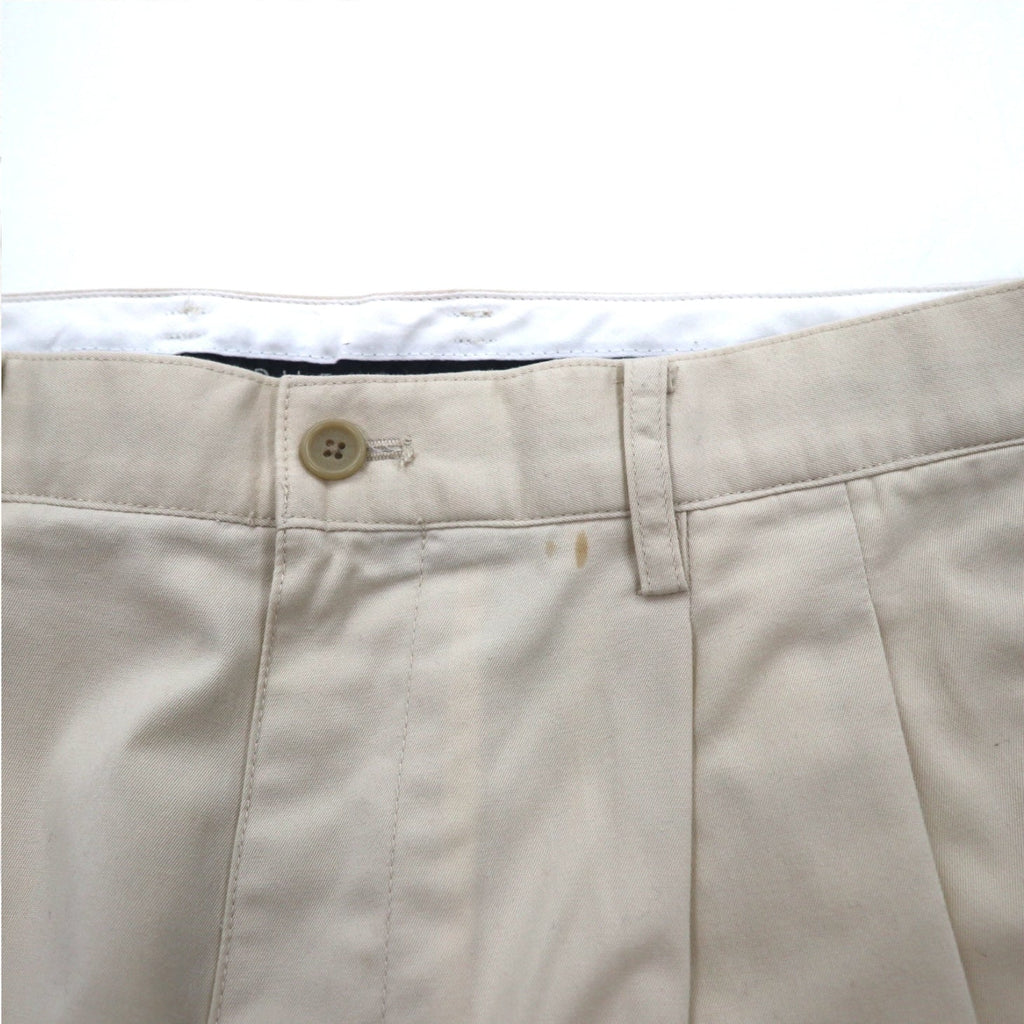 Crocodile Pantaloni Chino con Pinces Dry-Touch L Beige Cotone 1605-08620