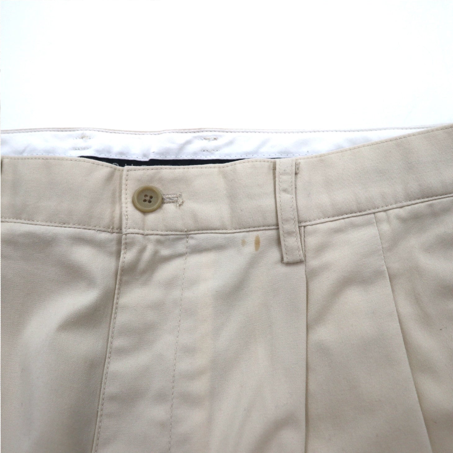 Crocodile Pantaloni Chino con Pinces Dry-Touch L Beige Cotone 1605-08620