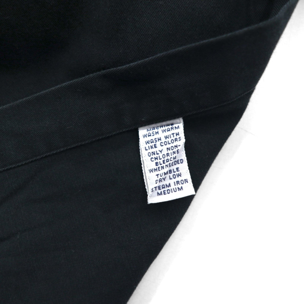 Ralph Lauren anni '90 BLAKE Camicia a maniche corte button-down XL Cotone Ricamo piccolo pony nero