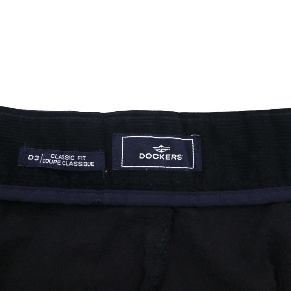 DOCKERS ( Levi's ) 00年代 ワイド コーデュロイ チノパンツ L ブラック CLASSIC FIT コットン