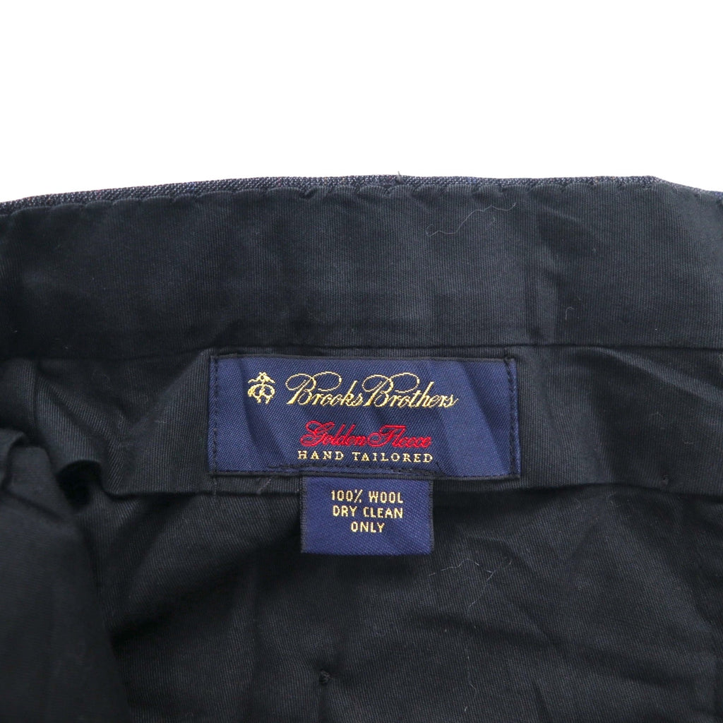 Brooks Brothers Golden Fleece Pantaloni Larghi a Due Pieghe con Risvolto Sartoriale L Grigio a Quadri in Lana