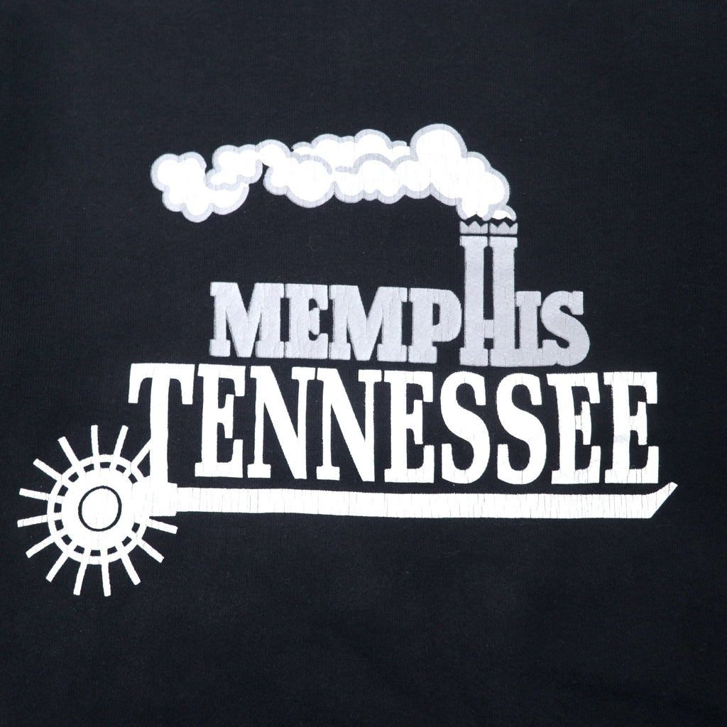 Felpa stampata JERZEES Made in USA anni '90, taglia M, colore nero, in cotone, con stampa "MEMPHIS TENNESSEE"