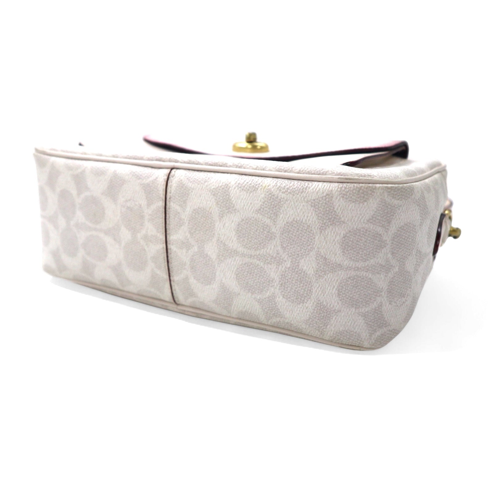 COACH Signature Camera Bag Borsa a Tracolla Bianco PVC Pelle B2032-640