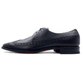 The Saxon by FLORSHEIM anni '60 wingtip scarpe eleganti 27.5cm nere pelle bottalata deadstock nuove