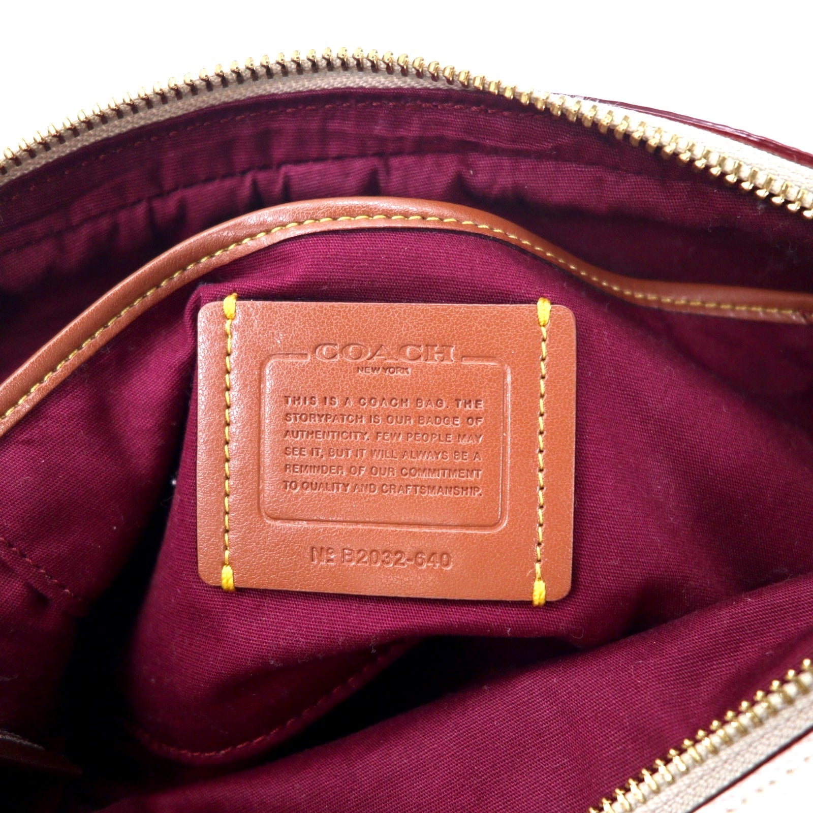 COACH Signature Camera Bag Borsa a Tracolla Bianco PVC Pelle B2032-640