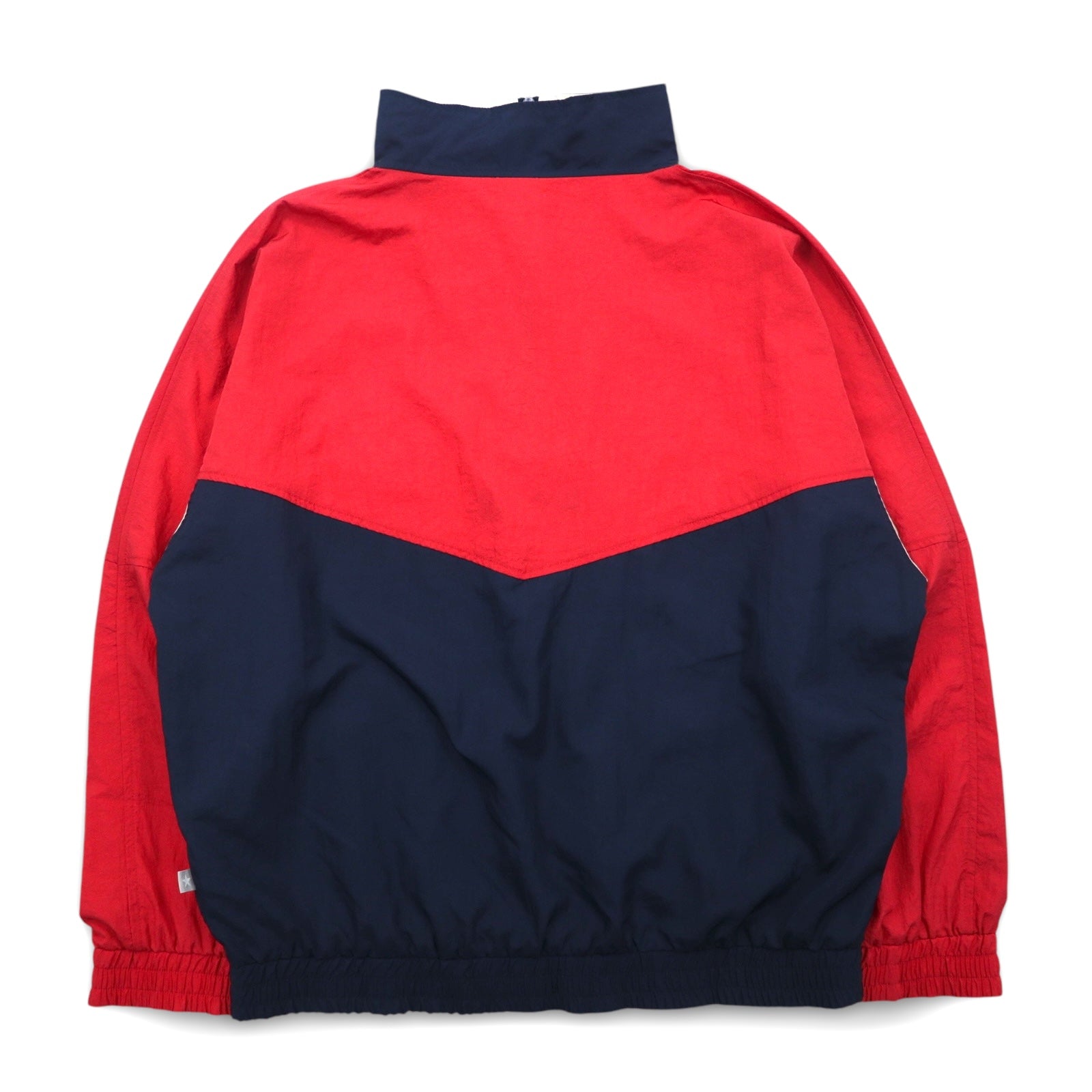 CONVERSE Giacca in nylon a collo alto con mezza zip M Blu Marino Tricolore