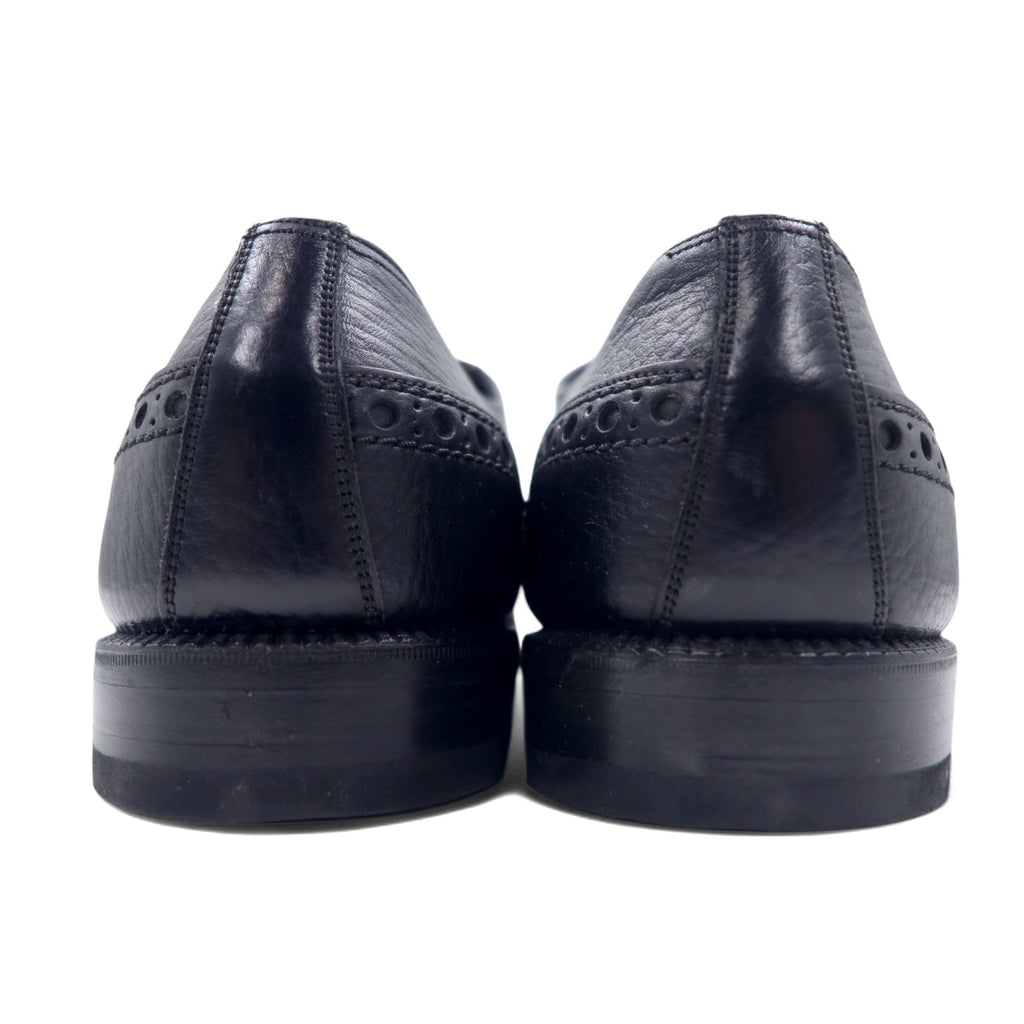 The Saxon by FLORSHEIM anni '60 wingtip scarpe eleganti 27.5cm nere pelle bottalata deadstock nuove