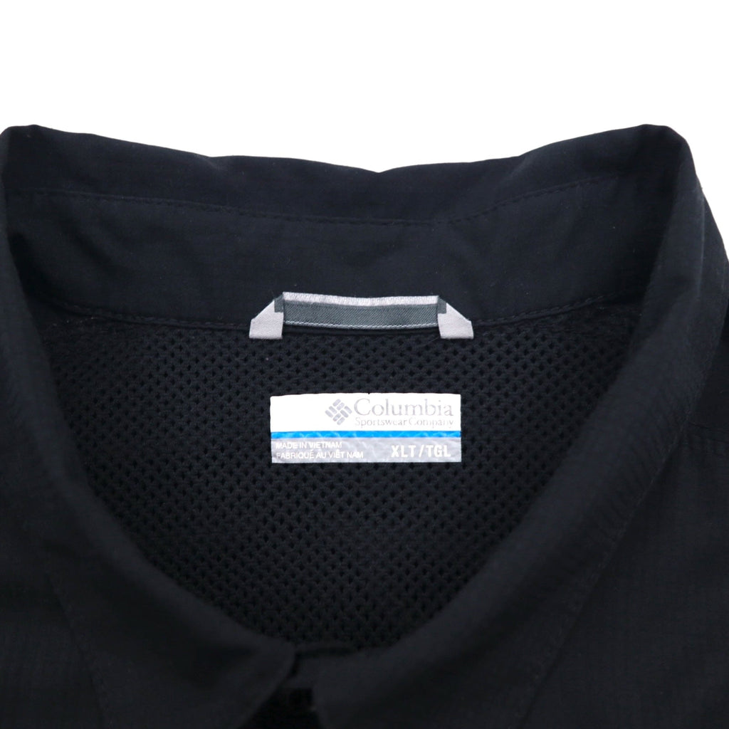 Columbia オムニシェード OMNI-SHADE 半袖 フィッシングシャツ XL ブラック ポリエステル メッシュ AT1567