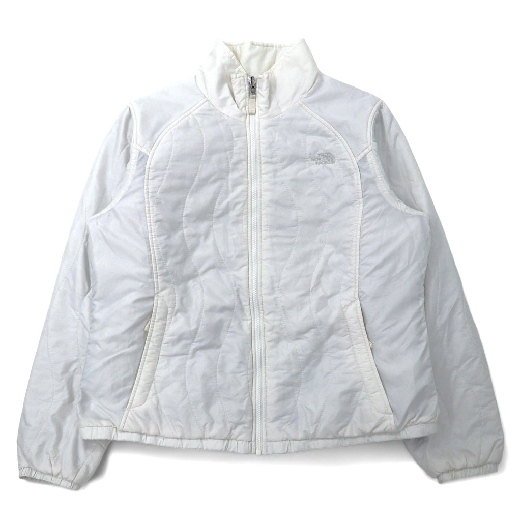 THE NORTH FACE Giacca imbottita trapuntata XL bianca in nylon con imbottitura e logo ricamato