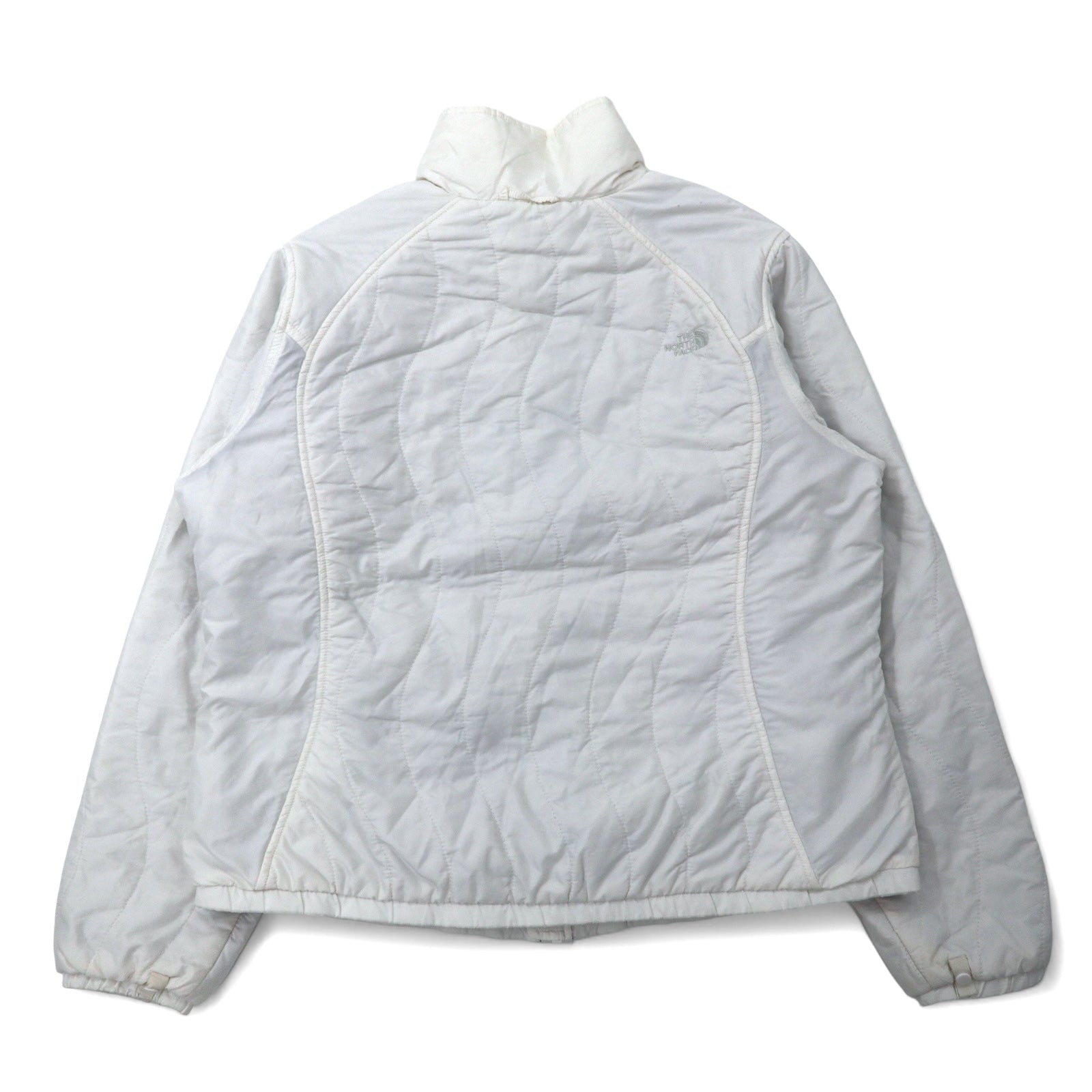 THE NORTH FACE Giacca imbottita trapuntata XL bianca in nylon con imbottitura e logo ricamato