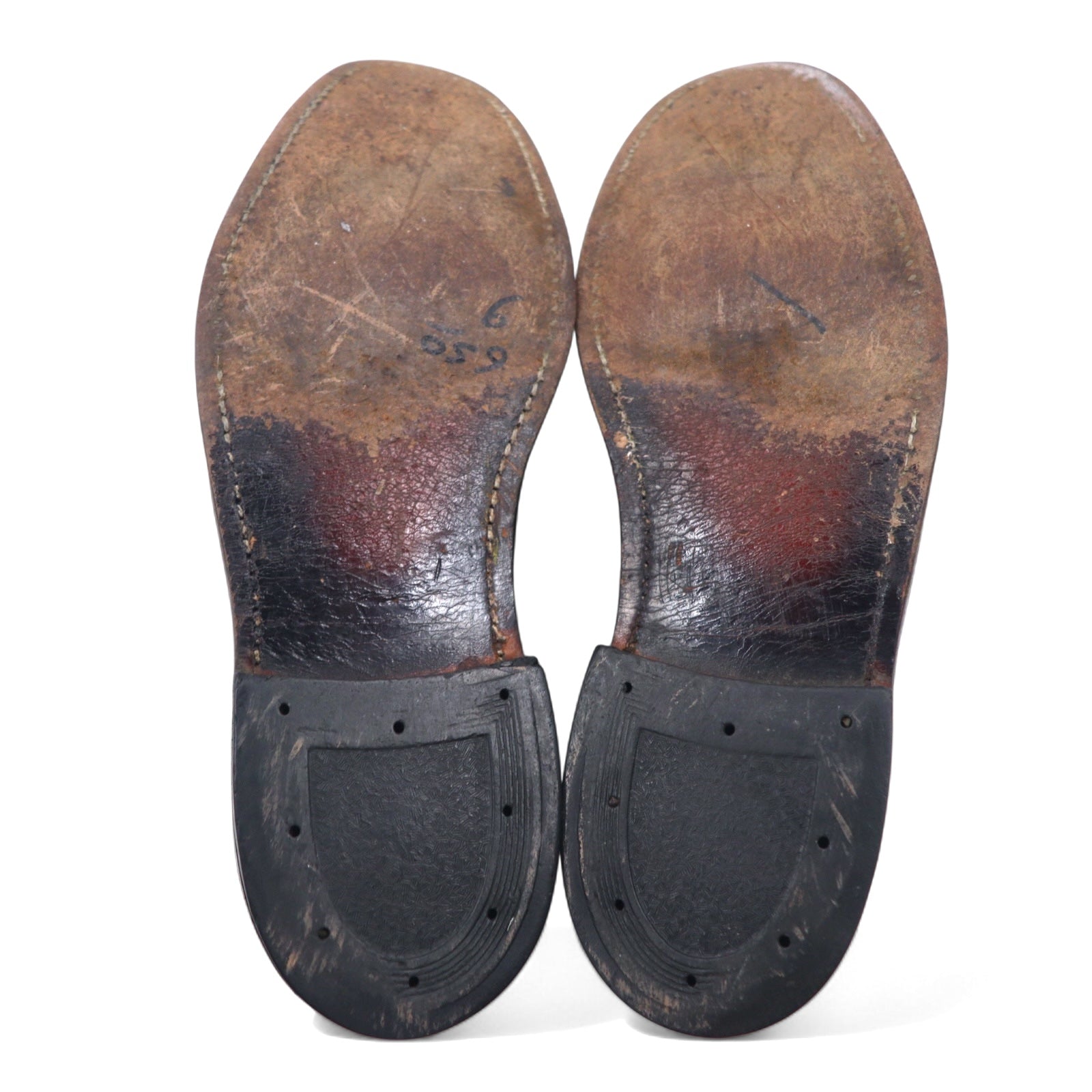 BARCLAY Wingtip Medallion Country Shoes Scarpe Eleganti 27cm Nero Pelle