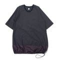 RYU ポンチョシャツ ドローコード Tシャツ FREE グレー ポリエステル レーヨン 異素材切り替え 日本製