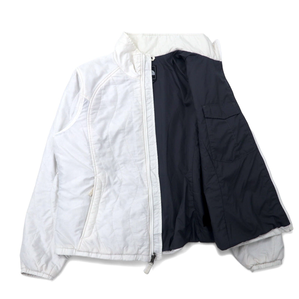 THE NORTH FACE Giacca imbottita trapuntata XL bianca in nylon con imbottitura e logo ricamato