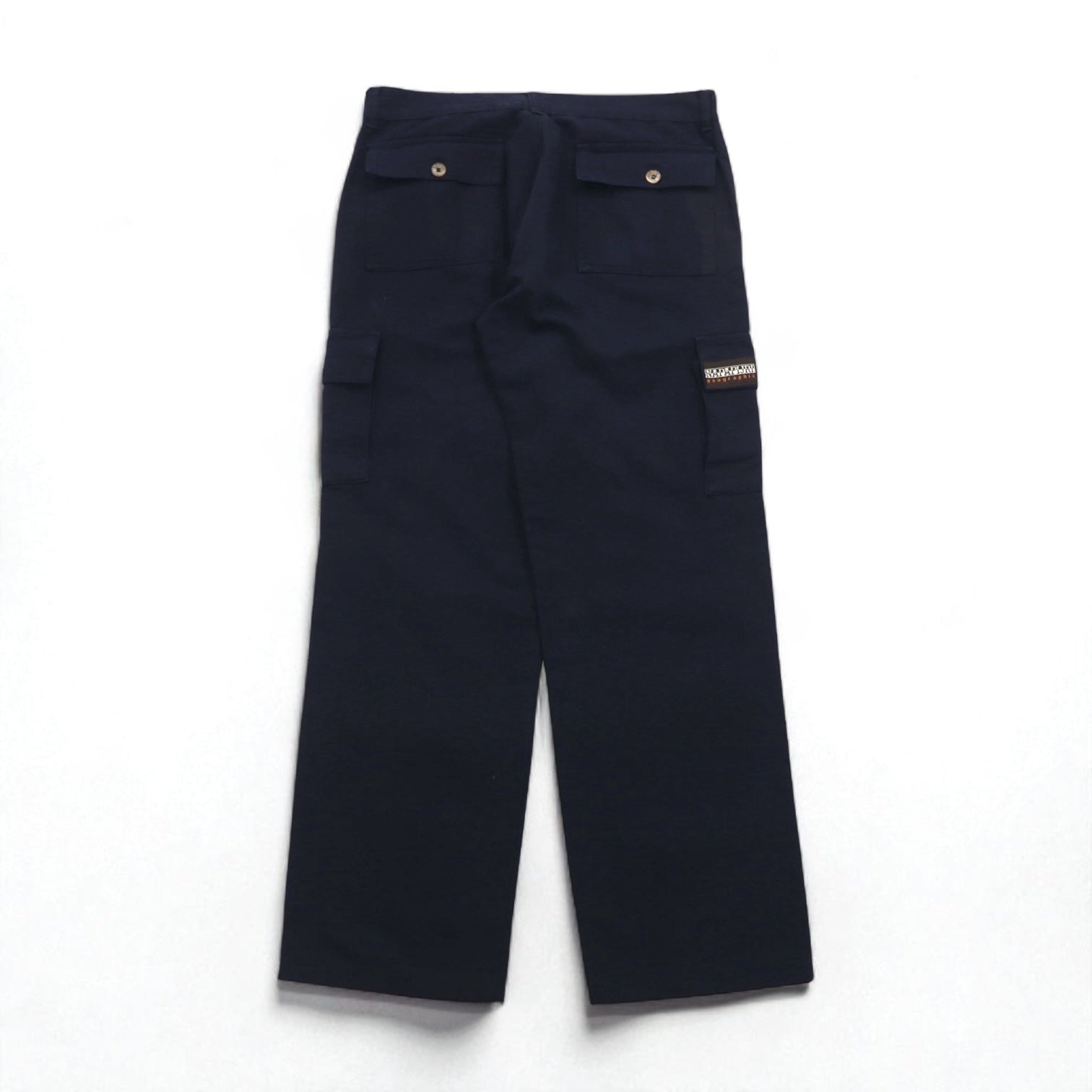 NAPAPIJRI Pantaloni cargo utility Made in Italy XL Blu navy Cotone Tasche con patta