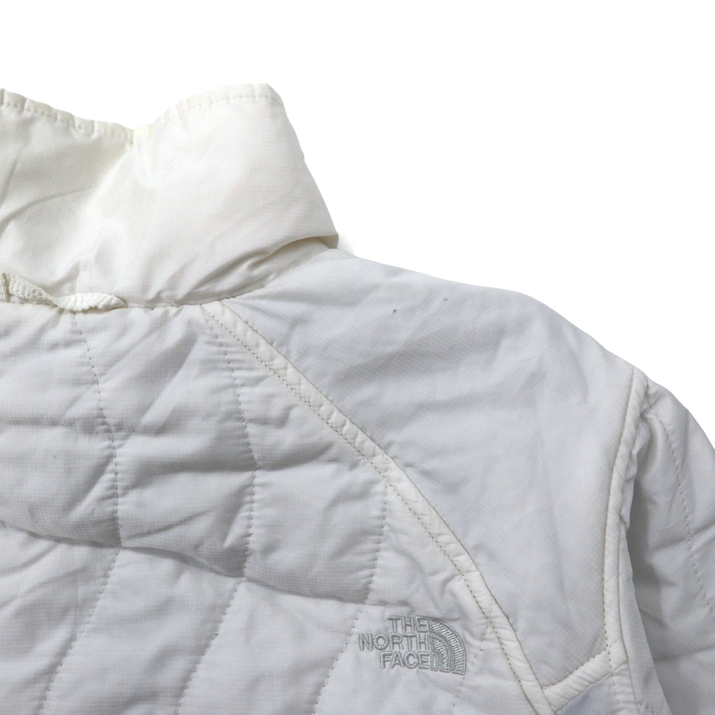 THE NORTH FACE Giacca imbottita trapuntata XL bianca in nylon con imbottitura e logo ricamato