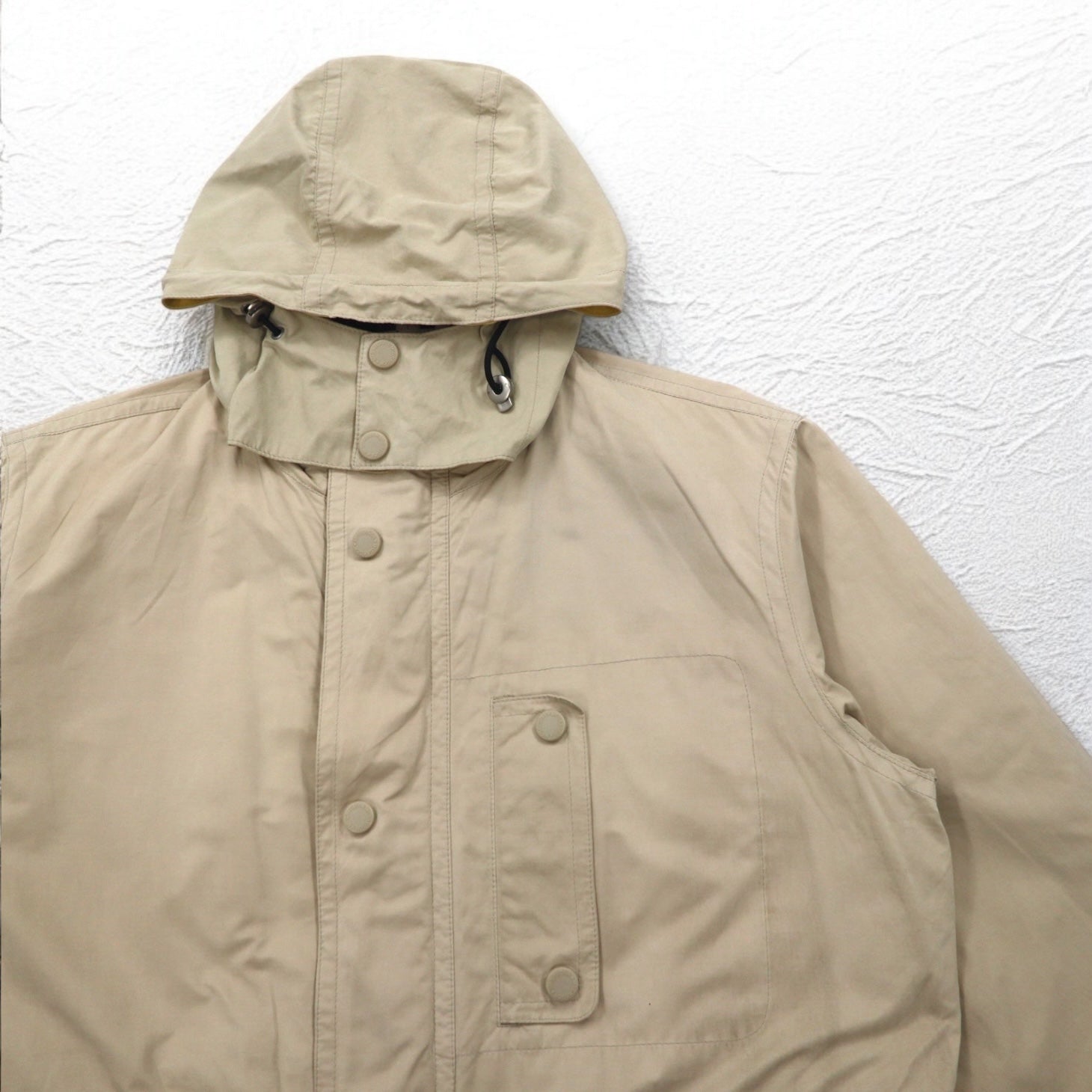 McGREGOR Anni '90 Giacca a vento M Beige Coulisse Cappuccio staccabile