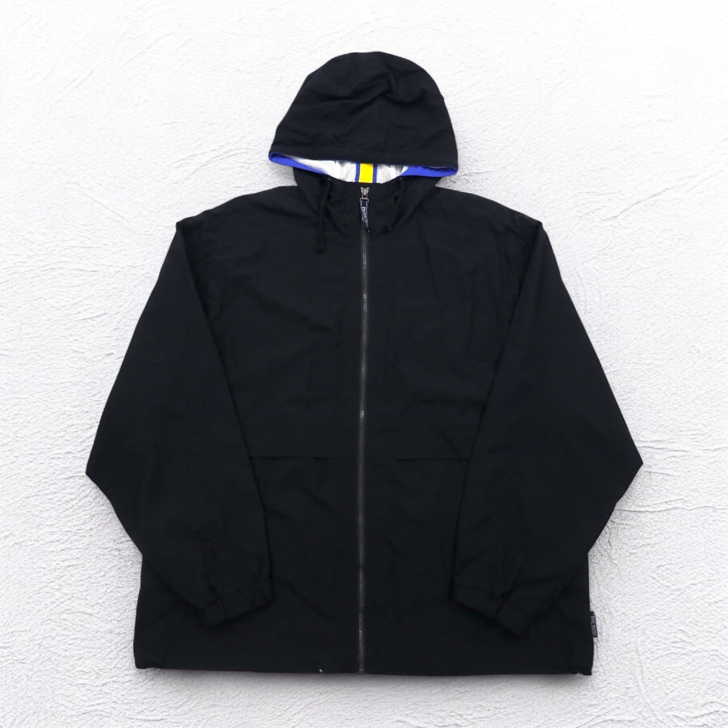 PACIFIC TRAIL (LONDON FOG) Shell Parka Anni '90 Taglia L Nero Nylon Coulisse Prodotto in Sri Lanka