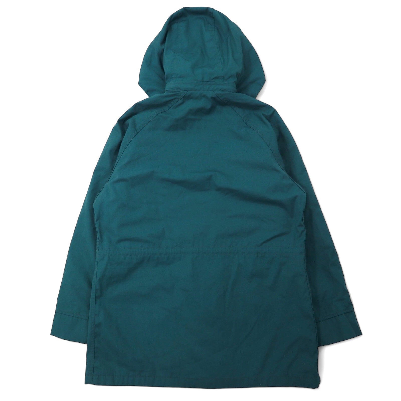 Woolrich USA, anni '70, parka da montagna, taglia M, verde, misto poliestere/cotone 65/35, fodera in coperta, cappuccio staccabile, coulisse, etichetta bianca