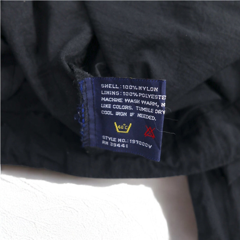 PACIFIC TRAIL (LONDON FOG) Shell Parka Anni '90 Taglia L Nero Nylon Coulisse Prodotto in Sri Lanka