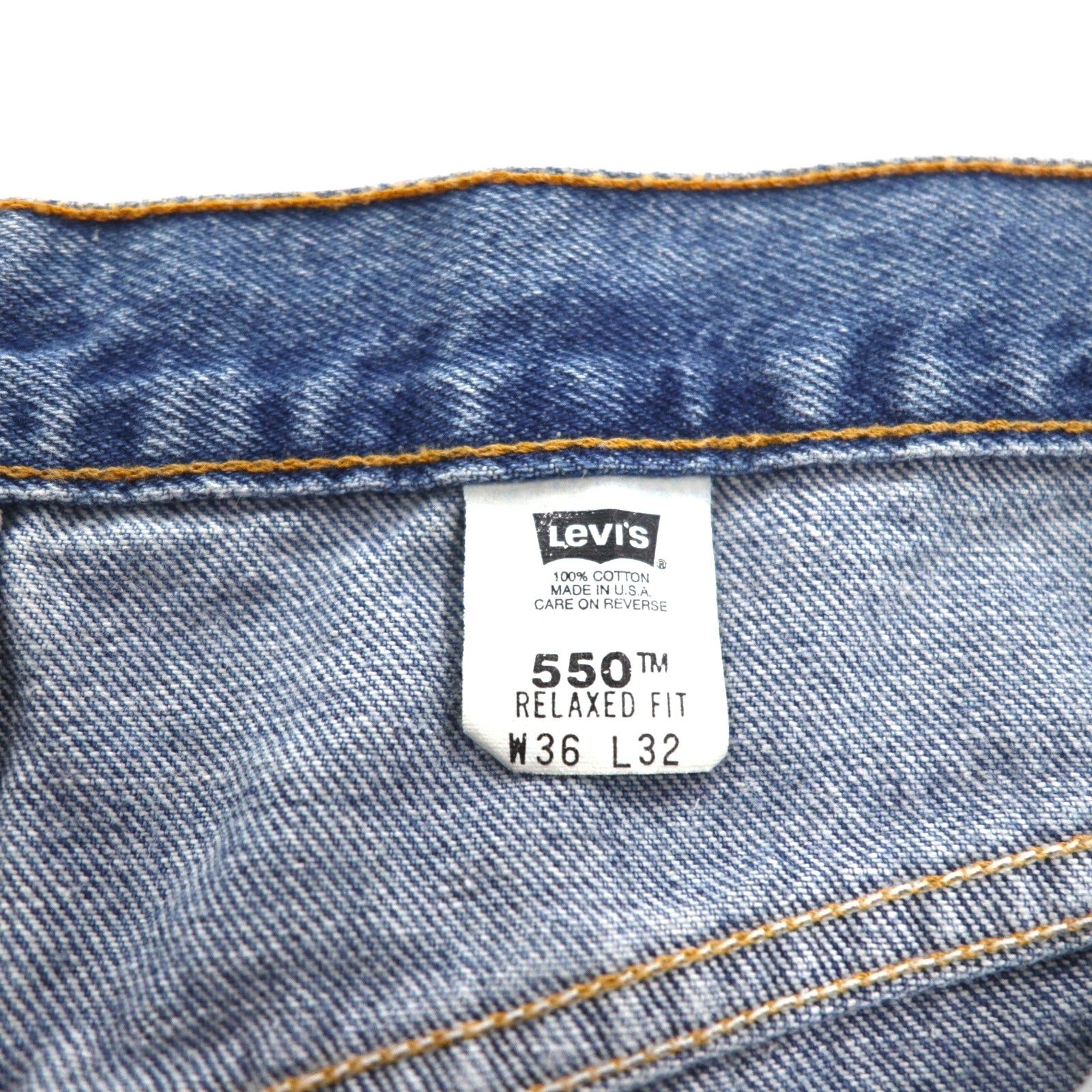 Levi's anni 2000, USA, 550 Baggy Relaxed Fit Tapered Jeans, taglia L, colore indaco, 00550-4891