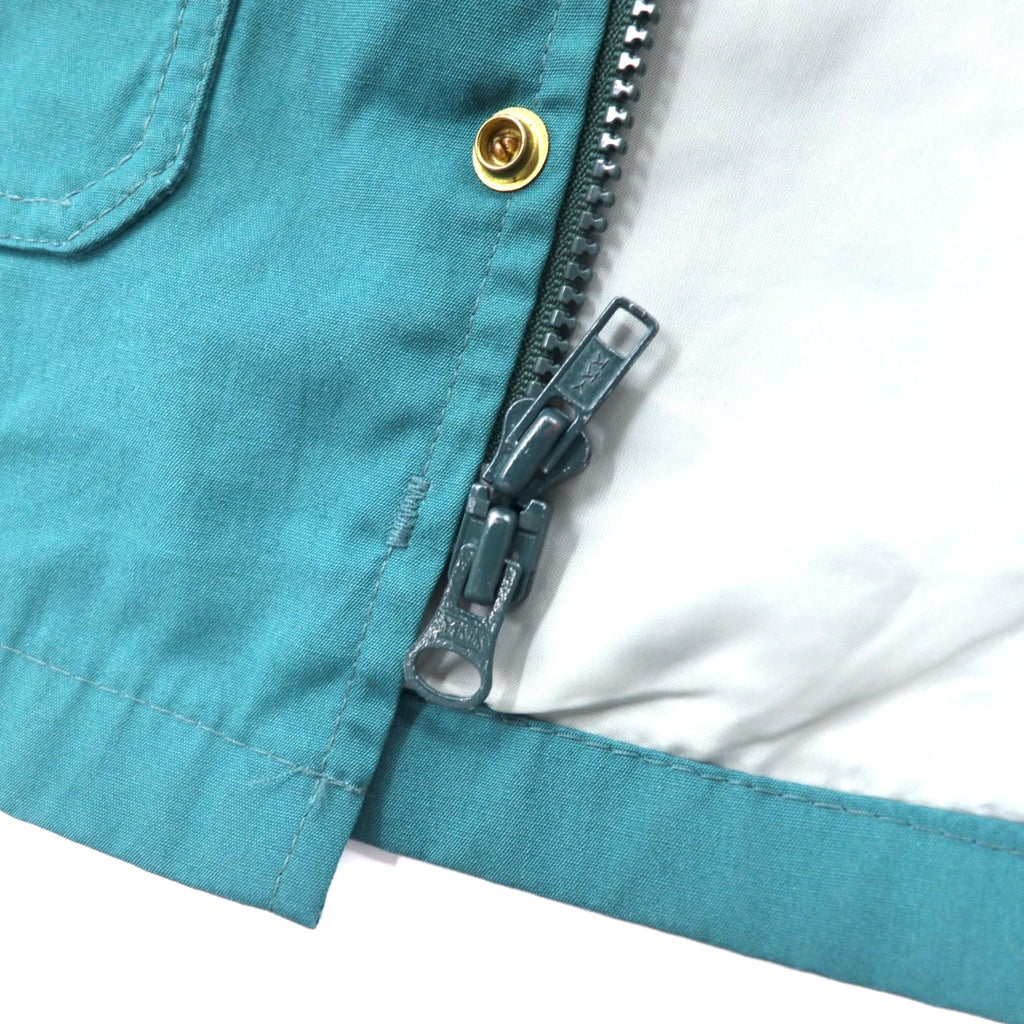 Woolrich USA, anni '70, parka da montagna, taglia M, verde, misto poliestere/cotone 65/35, fodera in coperta, cappuccio staccabile, coulisse, etichetta bianca