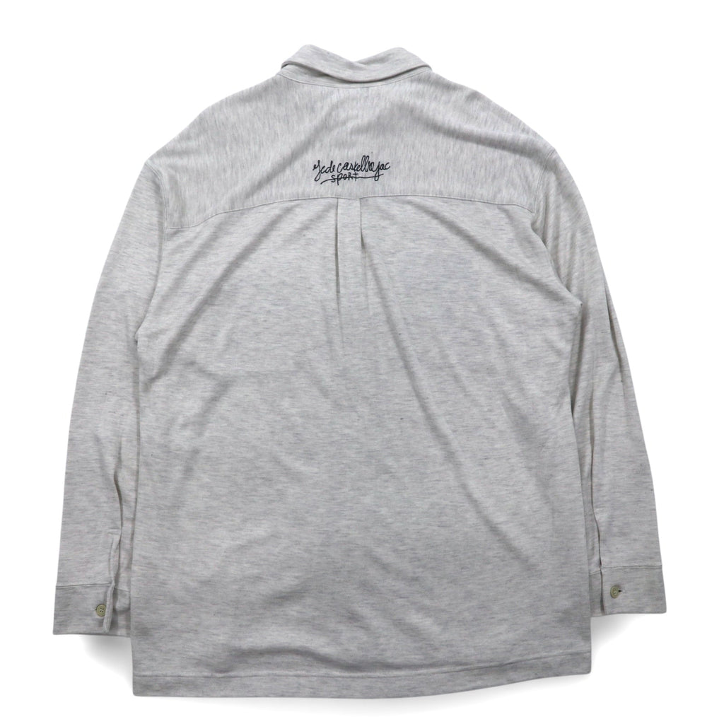 Castelbajac Sport anni '90, camicia in Polynosic, taglia XL, grigio, cotone YOUR GLORY, Made in Japan