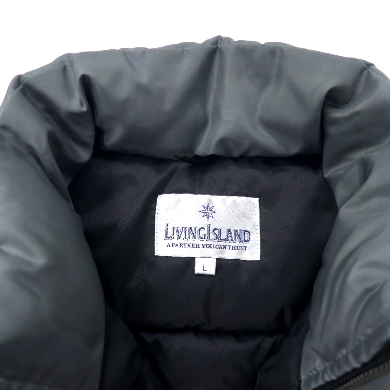 LIVING ISLAND Gilet imbottito con collo a listino L Grigio Poliestere