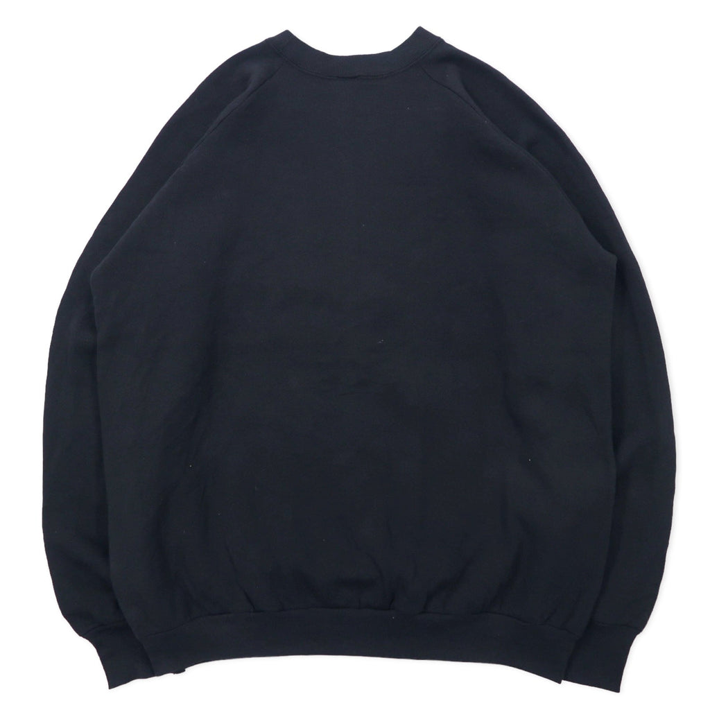 FRUIT OF THE LOOM Prodotto negli USA anni '90 Felpa stampata XL Nera Cotone Interno felpato St. Maarten