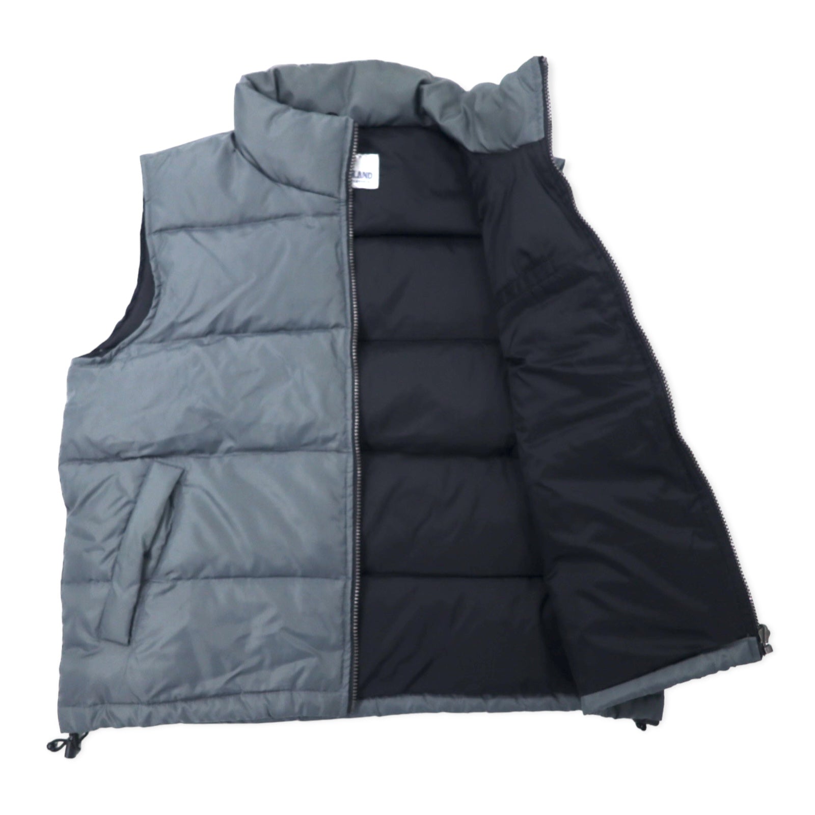 LIVING ISLAND Gilet imbottito con collo a listino L Grigio Poliestere