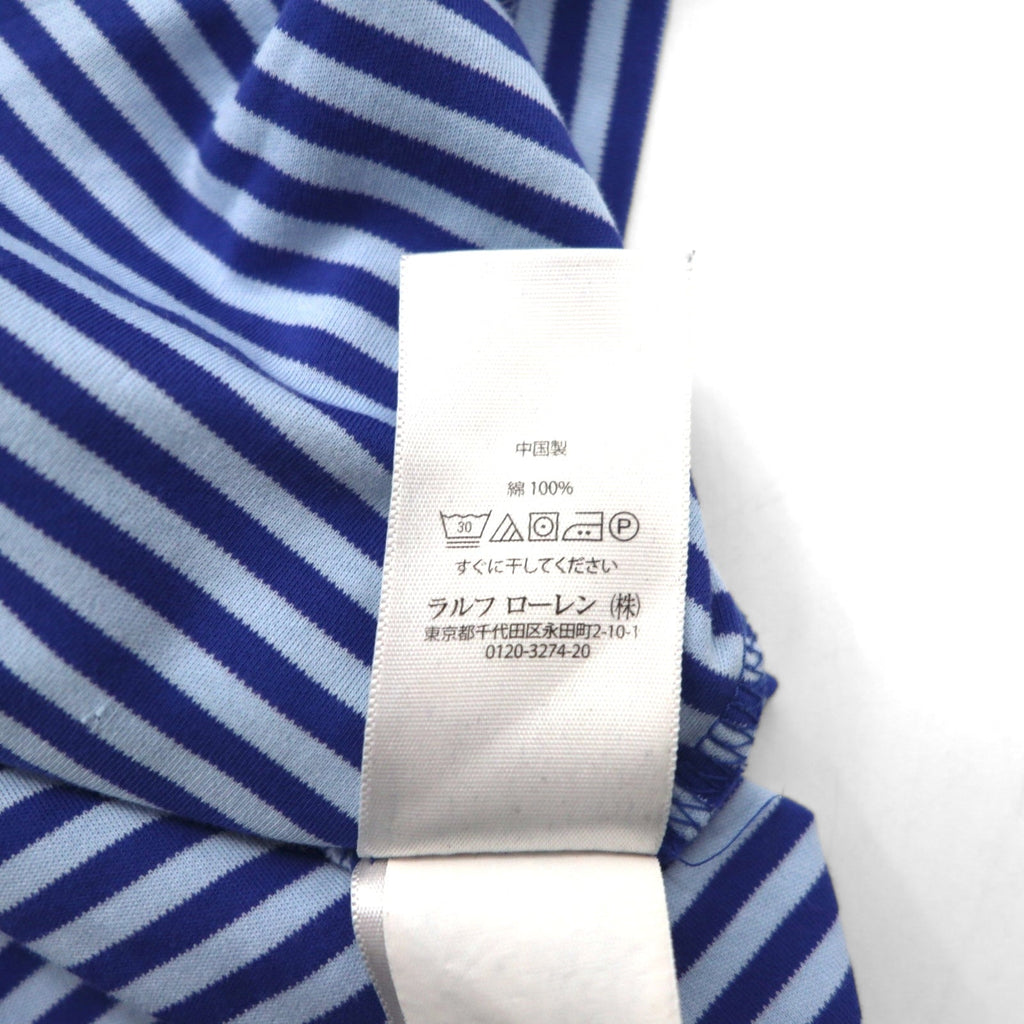 POLO RALPH LAUREN クラシックフィット ボーダー ポロシャツ XL ブルー コットン スモールポニー刺繍