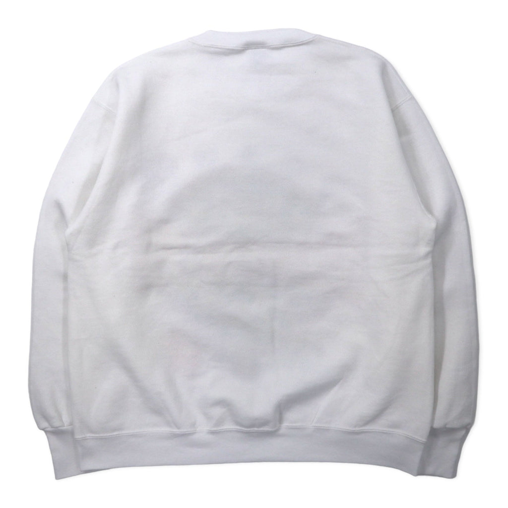 DELTA Made in USA Anni '90 Felpa stampata FIFTY-FIFTY L Bianca Cotone Felpata all'interno MOST VALUABLE DAD
