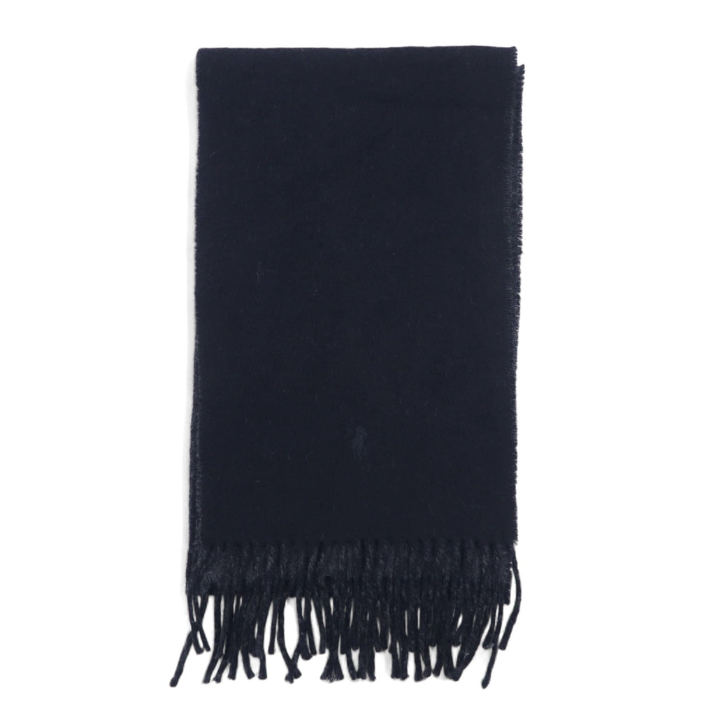 POLO RALPH LAUREN Sciarpa Made in Italy Nera Grigia Ricamo Small Pony