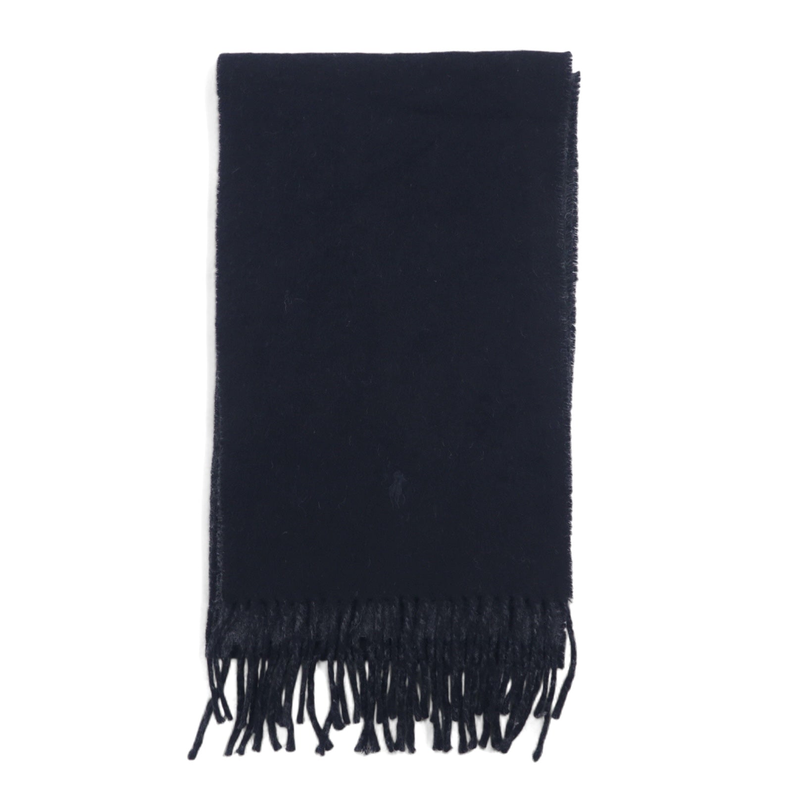 POLO RALPH LAUREN Sciarpa Made in Italy Nera Grigia Ricamo Small Pony